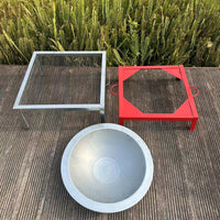 Large Outdoor BBQ Grill Charcoal Barbecue Table Commercial Stall Thickened Square Roasting Table