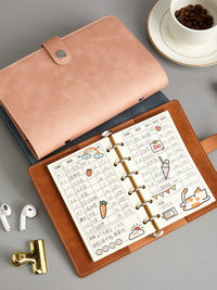 A7/A6 Detachable Loose-Leaf Notebook with Soft Cover for Travel Journaling and Office Use