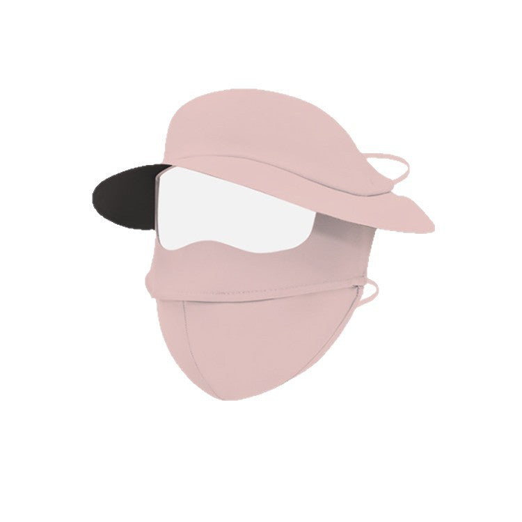 UV Protection Full Face Sun Mask for Women, Breathable Ice Silk Face Covering with Hyaluronic Acid