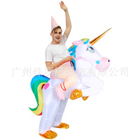 Inflatable Rainbow Unicorn Pegasus Costume for Halloween & Parties