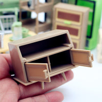 Dollhouse Miniature Multifunctional Bookshelf DIY Living Room Scene Model