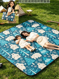 Portable Outdoor Picnic Blanket Mat, Machine Washable, Waterproof & Moisture-proof for Camping, Beach, and Travel