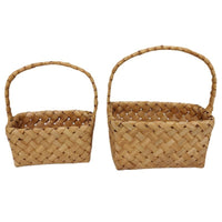 Hand-Woven Wood Chip Basket for Flowers and Gifts, Desktop Decor