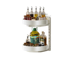 Adjustable Height Rotating Spice Rack Organizer for Kitchen Condiments