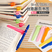 Silicone Page Marker Bookmark with Pen Holder for Reading