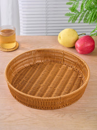 Handwoven Fruit and Snack Basket for Tabletop Storage