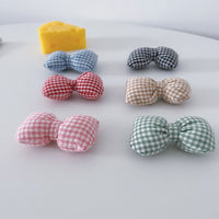 Children's DIY Hair Accessories Fabric Plaid Bowknot Material for Clothing Shoes Socks Embellishments
