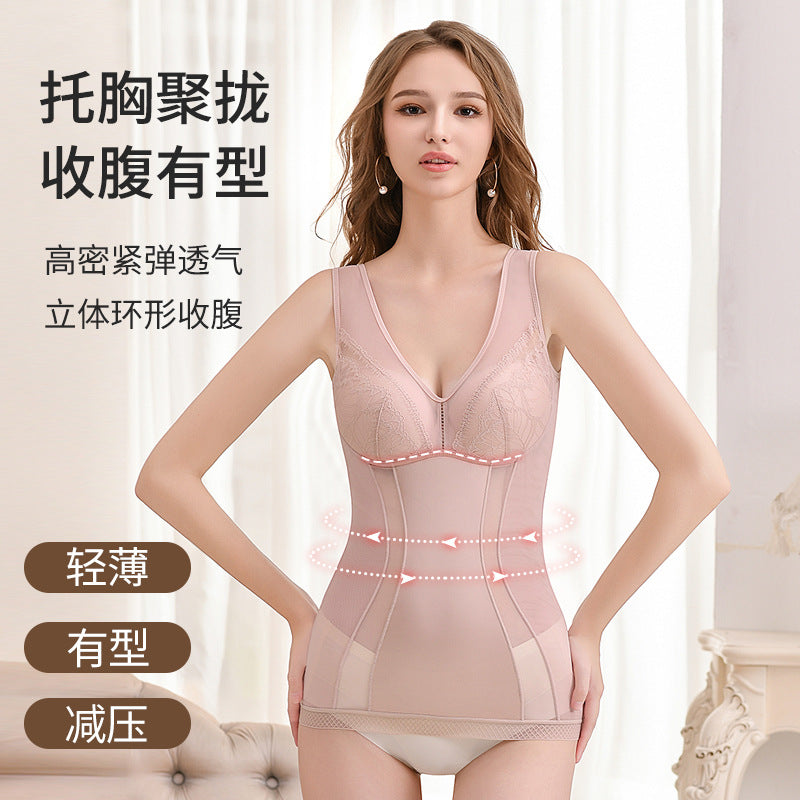 Women's Seamless Shapewear Bodysuit with Built-in Bra, Tummy Control, and Wireless Support