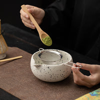 Japanese Matcha Tea Ceremony Set - 8 Pieces with Ceramic Bowl & Bamboo Whisk