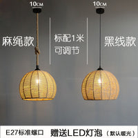 Industrial Hemp Rope Sphere Chandelier for Dining Room Bedroom Bar