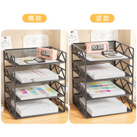 Desktop File Organizer Rack for A4 Paper Documents and Books