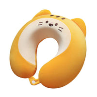 Cartoon Animal U-Shaped Neck Pillow for Travel and Office Napping