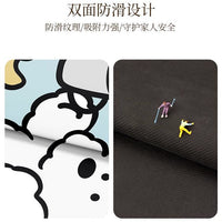 Cartoon Diatomaceous Earth Bath Mat Quick Dry Non-Slip Absorbent Floor Mat for Bathroom Entrance