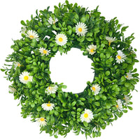 Artificial Daisy Wreath for Autumn & Holiday Decor