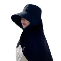 Women's Summer UV Protection Sun Hat with Neck Flap and Wide Brim for Outdoor Cycling