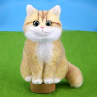 DIY Wool Felt Needle Felting Kit for Realistic Cat Dolls