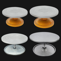 Dual-Sided Rotating Turntable for Pottery, Sculpting, Cake Decorating - Cast Iron / Plastic Steel