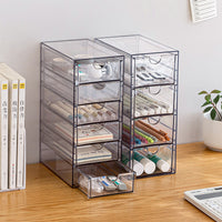 Desktop Drawer Organizer with Clear Pen Holder for Cosmetics and Stationery