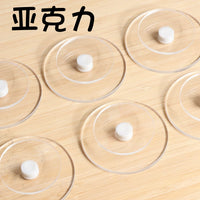 Rotating Display Base for DIY Crafts - Wood/Acrylic Turntable for Figurines & Ornaments