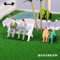 Miniature Seated Figures for Architectural Model Making, Multi-Scale Painted People