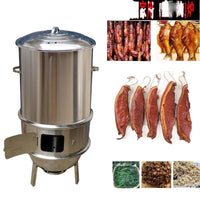 Multi-functional Stainless Steel Smoker and Roaster for Cured Meats, Sausages, and BBQ - Smokeless Charcoal Grill for Home Use