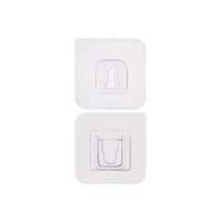 Self-Adhesive Wall Mount Hooks and Holders for Shelves, Tissue Boxes, and Toothbrush Racks