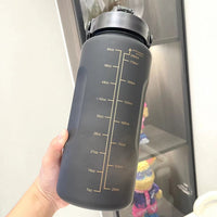Matte Gradient Large Capacity Plastic Water Bottle Set with Straw for Sports and Travel