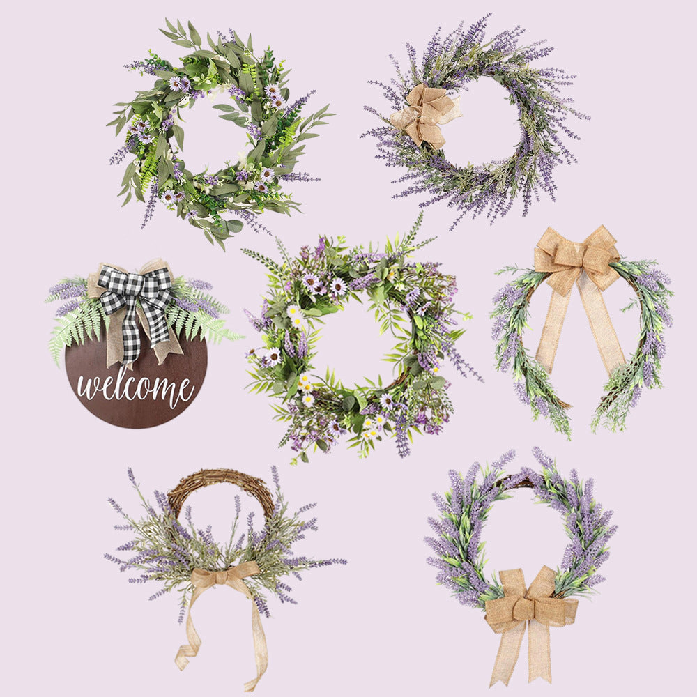 Lavender & Daisy Spring/Summer Wreath for Door & Wall Decor