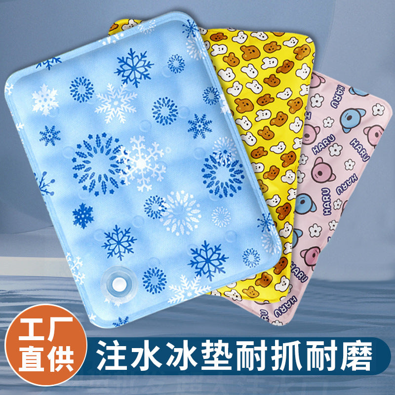 Pet Cooling Mat Water-Filled Ice Pad for Dogs and Cats, Summer Relief