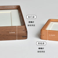Growth Photo Frame for Kids, Commemorative Solid Wood 2-Inch ID Photo Storage for Students and Babies