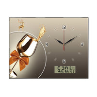 Hydraulic Lift Meter Box Decorative Painting with Clock for Living Room