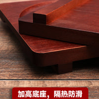 Rubberwood Heat Resistant Trivet for Pots and Pans, Wooden Tray for Teapots and Griddles