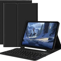 Bluetooth Keyboard Case for iPad 10th Gen, Pro 11, Air 10.9, and 10.2 with Pencil Holder