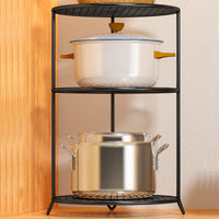Under Sink Organizer, Pot Rack, Multi-functional Countertop Storage Shelf for Kitchen Cabinets