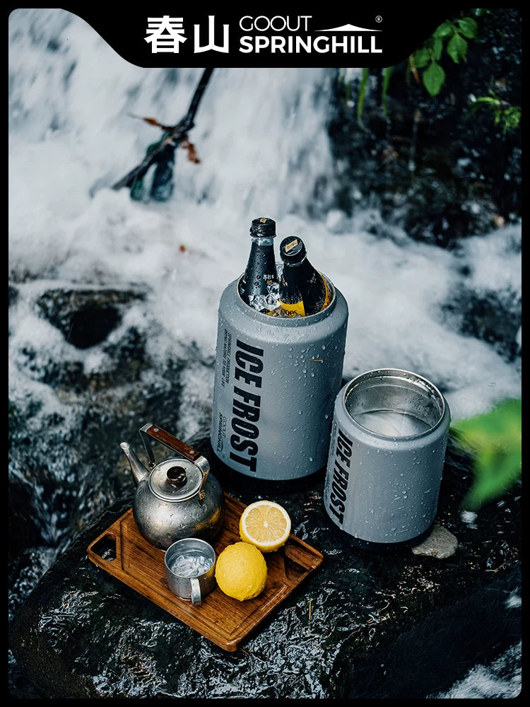 Spring Mountain 3.8L Frost Ice Bucket Outdoor Insulated Cooler Box for Ice Storage