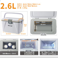 2.6L Portable Insulated Cooler Box for Insulin and Medications with Ice Packs