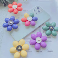 Transparent Foldable Phone Stand with Floral Grip Holder