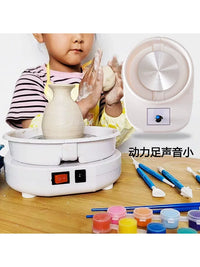 Electric Pottery Wheel Machine for Kids and Students, Ceramic Clay Throwing Machine, Pottery Forming Tool