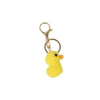 Handmade Crocheted Duck Animal Head Keychain Pendant