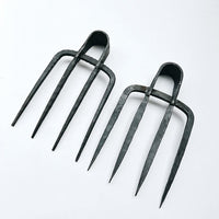 4-Tine Forged Flat Rake for Loosening Soil, Weeding, and Gardening, Steel Nail Rake for Farming and Cultivation