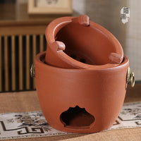 Chaozhou Kung Fu Tea Red Clay Charcoal Stove for Boiling Water Outdoor Use