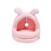 Cute Cartoon Pet Bed Semi-Enclosed Washable Cat Dog House Soft Sleeping Bag