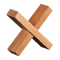 Luban Lock Wooden Cross Puzzle Brain Teaser for Kids and Adults