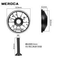 MEROCA CNC Aluminum Alloy Bicycle Headset Cap for Mountain and Road Bikes