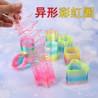 New Kids Magic Rainbow Ring Cool Irregular Rainbow Circle Classic Nostalgic Toy Wholesale Hot Sale 12 Pcs/Box