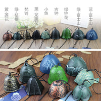 Japanese Cast Iron Wind Chime with Cherry Blossom and Firework Designs