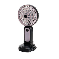 Retro Handheld USB Rechargeable Mini Fan with 2-Speed Adjustment and Stand