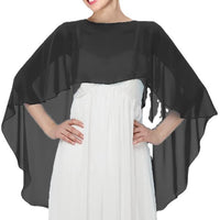 European Style Chiffon Evening Dress Shawl Cape Scarf Sun Protection Breathable Solid Color Long Shawl