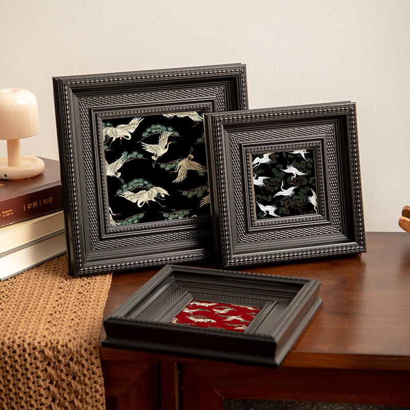 Vintage Oil Painting Style Photo Frame for Tabletop or Wall Mounting, American Retro Sketch Frame