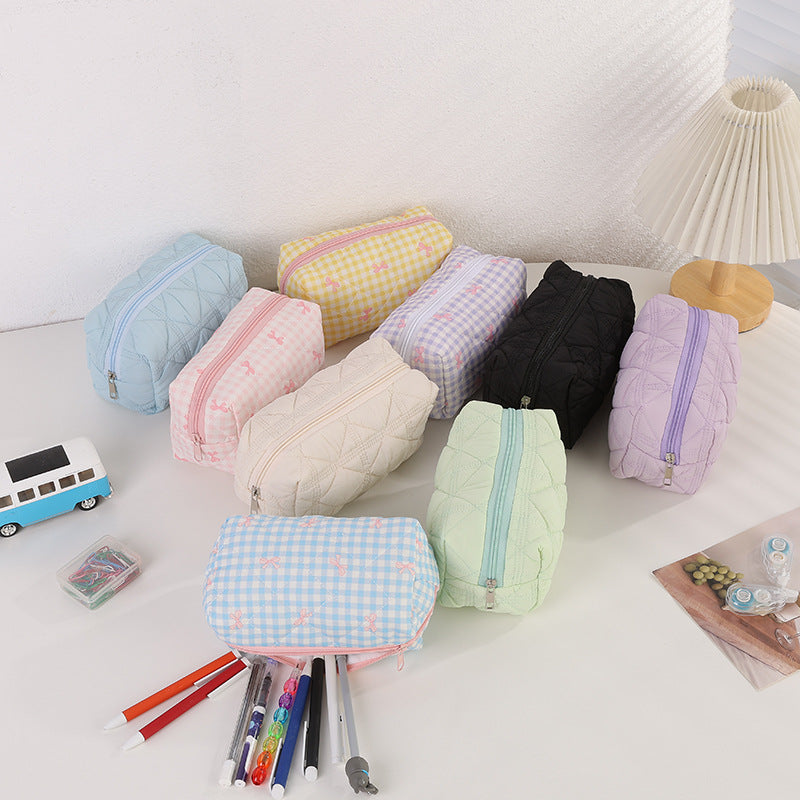 Minimalist Large Capacity Pencil Case for Students, Portable Stationery Pouch